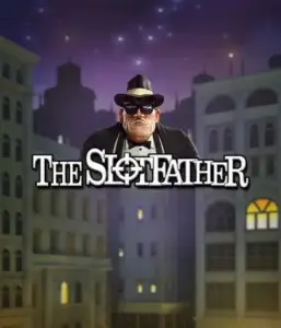 Enter the shadowy realm of The Slotfather game by Betsoft, showcasing a powerful mafia boss standing against a nocturnal cityscape. This image conveys the intense essence of the mafia underworld, with the boss dressed in a sharp black suit and fedora. Ideal for fans of crime-themed slots, offering a thrilling adventure. 